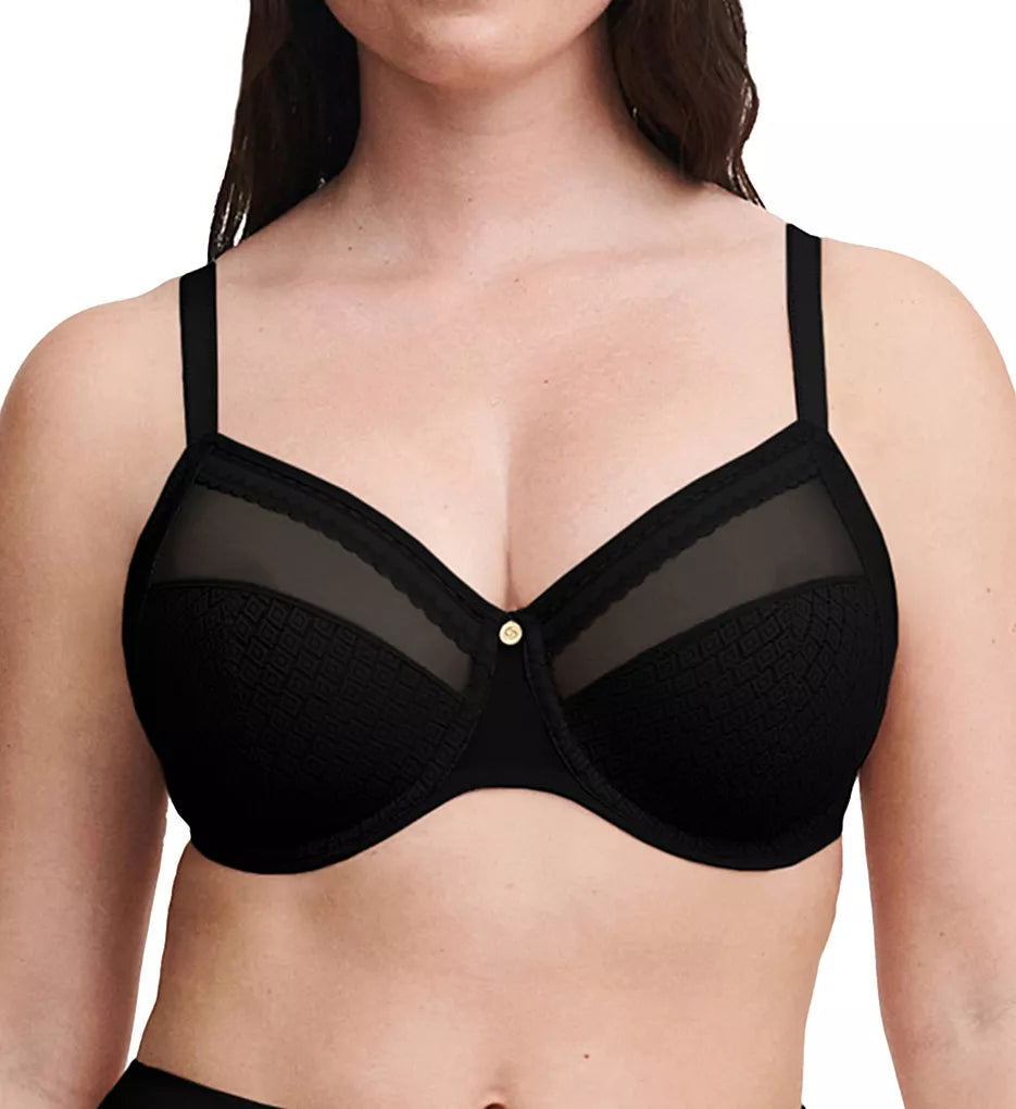 Chantelle Lucie Lace Comfort Underwire Bra - 38D - Black - C19Q10