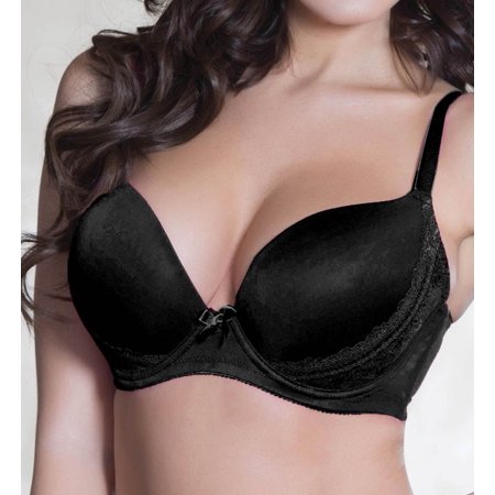 Parfait Casey Full Bust Padded Plunge T-Shirt Bra - Black - 2801