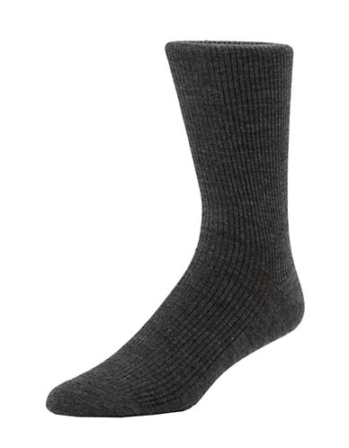 McGregor "Feel Good" Non-Elastic Wool Crew Socks - Dark Grey for Men Size 7-12