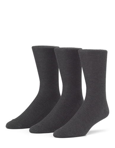 McGregor Men's Premium Crew Socks - Dark Grey Heather, Pack of 3, Size 7-12 - MGM201DR42003
