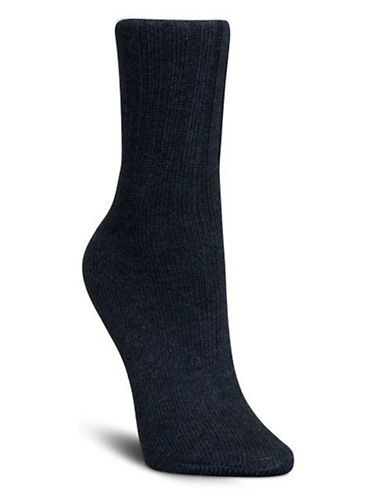 Classic Cotton-Blend Crew Socks in Denim Heather