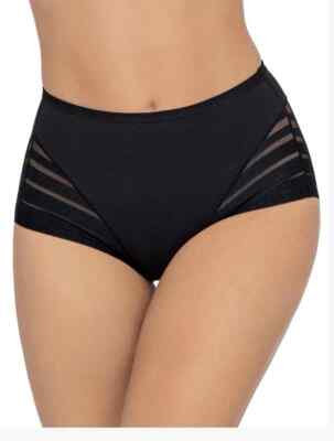 Leonisa Classic Lace Stripe High-Compression Shaper Brief and Panty — Sculpting Support