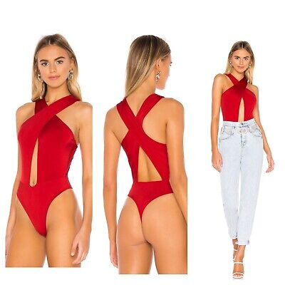 Red Crossover Bodysuit