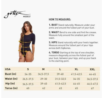 Gottex Modest Round Neck Short Sleeve One Piece Swimsuit - Size S - Navy/White - 2GTM295