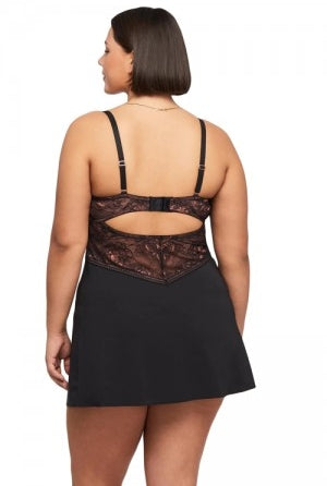 Montelle Enchanted Fashion Muse Babydoll Set - Black Pecan - 9495
