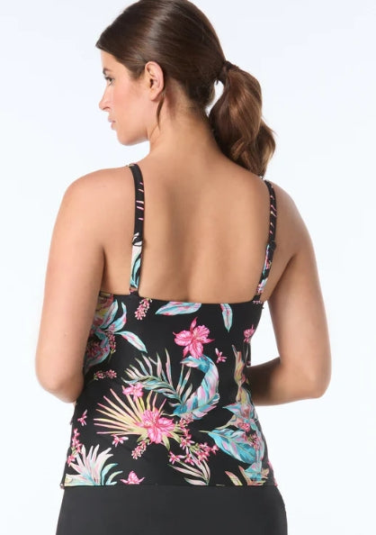 BEACH HOUSE JACLYN TANKINI TOP - Black- H3K060