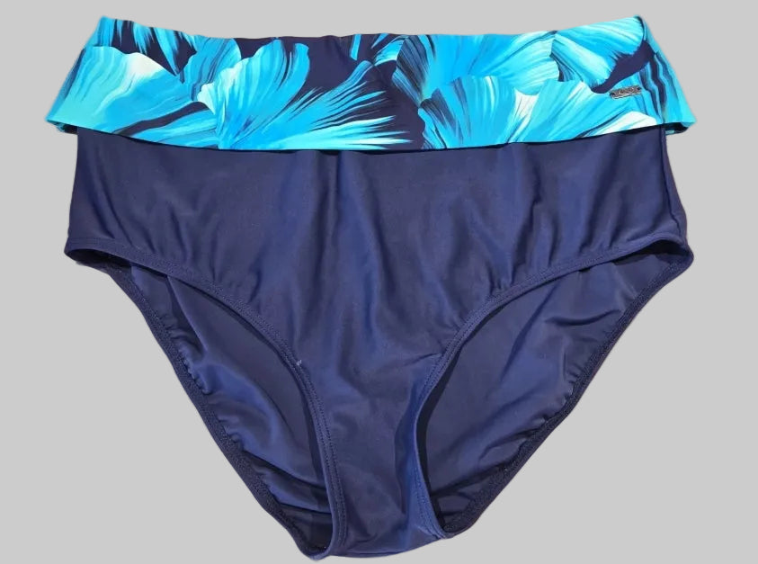 Naturana bikini high waist brief blue-multicoloured - 72583,