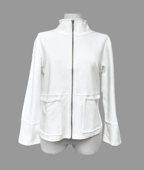 Escape Zip-Up Seaside Jacket - White - XS - 30133