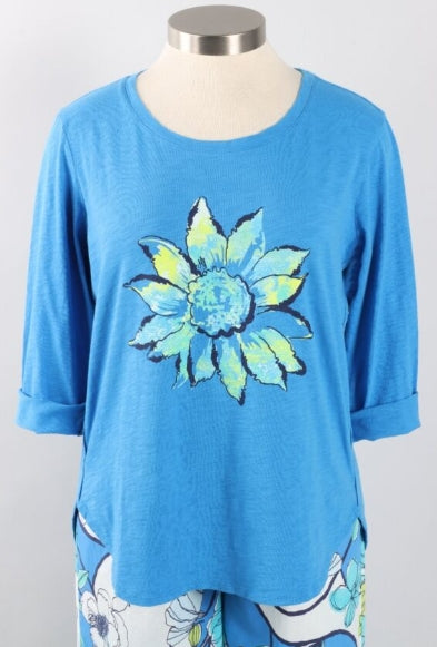 Escape High-Lo Tee - Painted Sunflower - S - Riviera - 40804