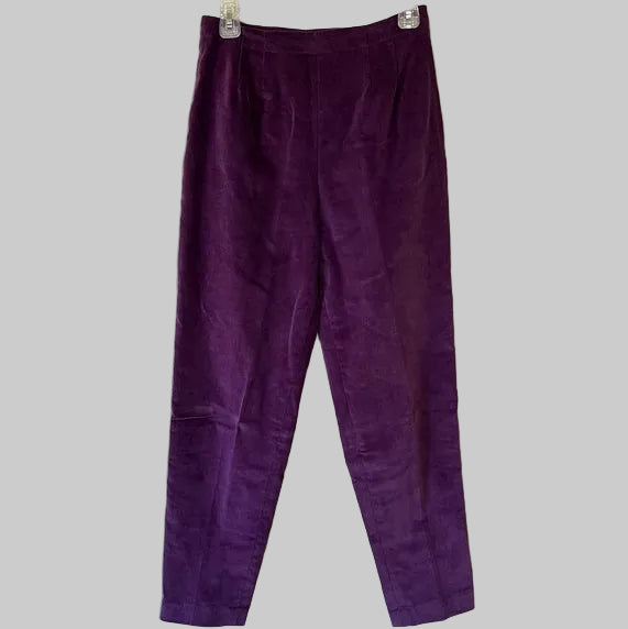 Foxcroft Caden Corduroy Pants - Deep Purple - 202502