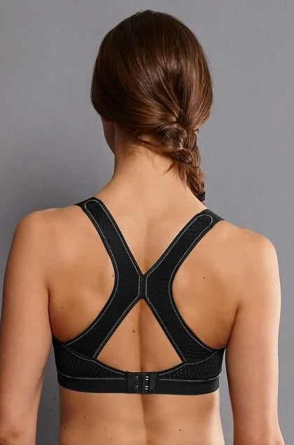 Anita Active Momentum Pro Wire Free Padded Sports Bra - Size 32 E - Black - 5539