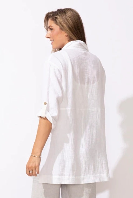 Escape by Habitat 3/4 Sleeve Beach Shirt - White - 32440