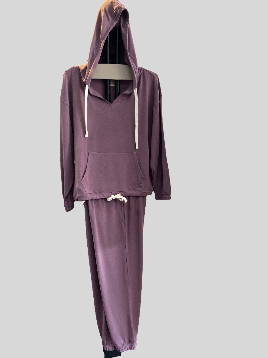 Latte Love Women's Purple Hooded Lounge Pant - XL
