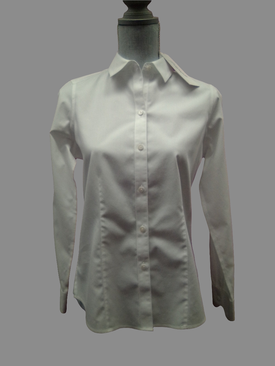 Foxcroft, Dianna No Iron Long Sleeve Shirt - White - 187946