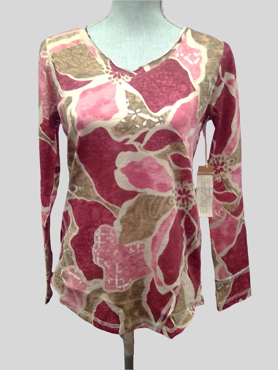 The Escape Laid Back V Neck - Rose