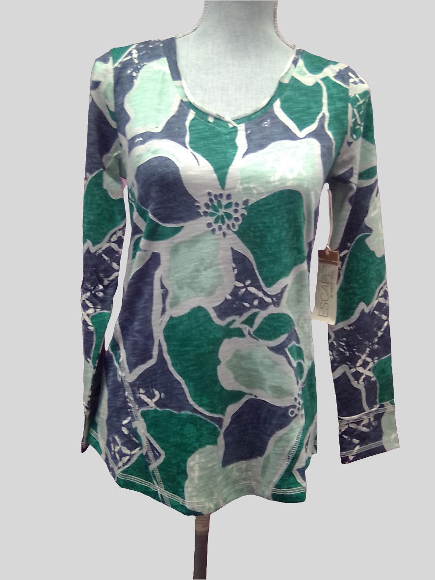 Escape Laid Back V Neck - Emerald