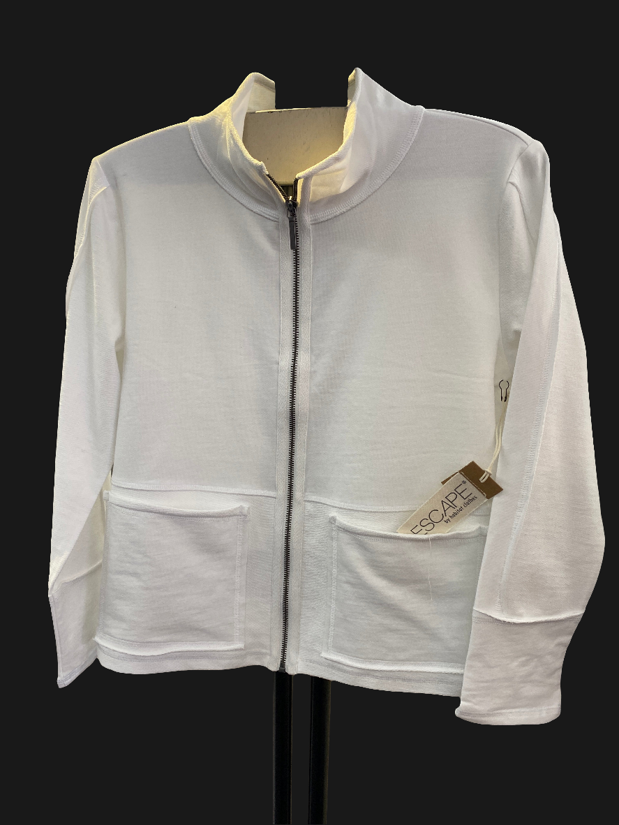 Escape Zip-Up Seaside Jacket - White - XS