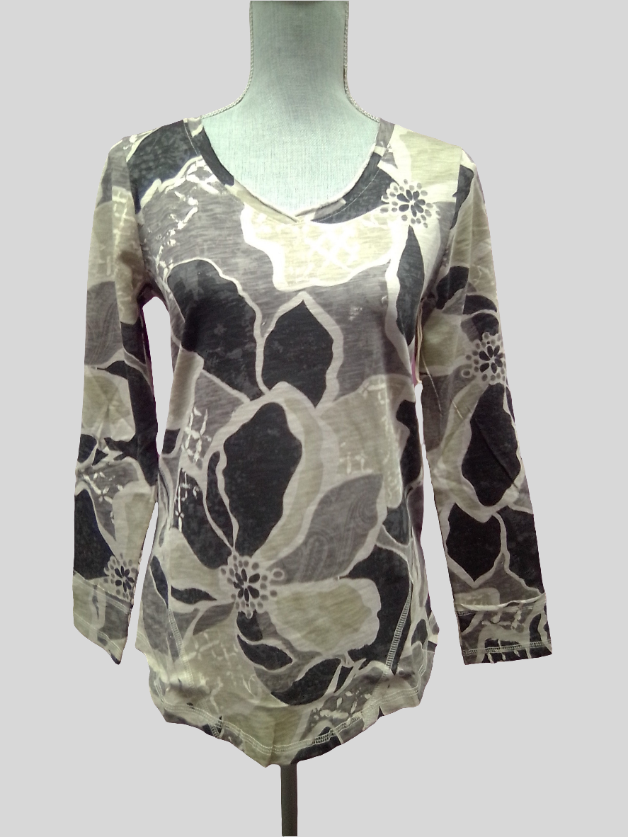The Escape Laid Back V Neck - Fog - 17362