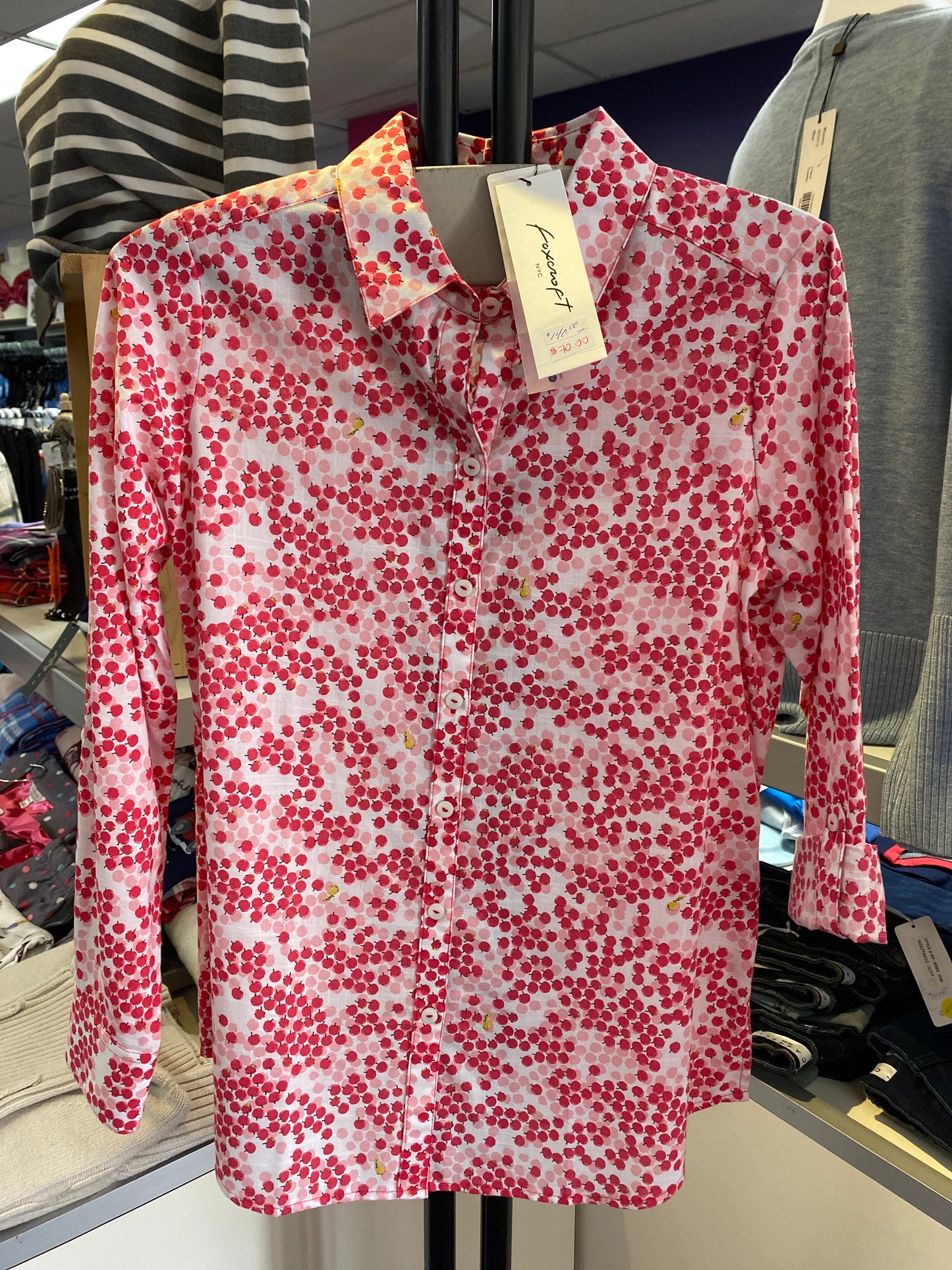 Foxcroft Floral Print Blouse