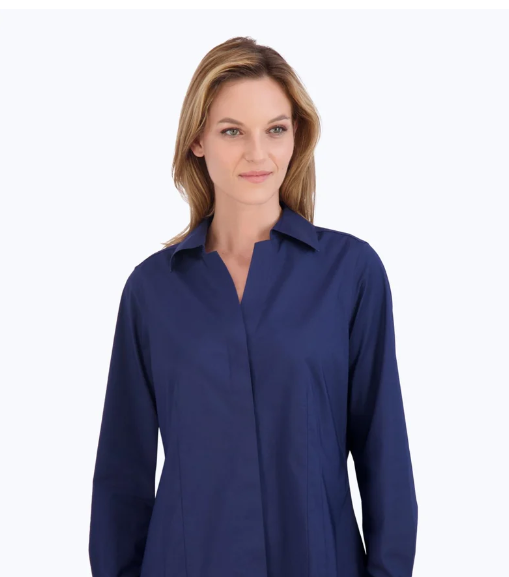Foxcroft Taylor Long Sleeve Top - Pacific Blue - 199571