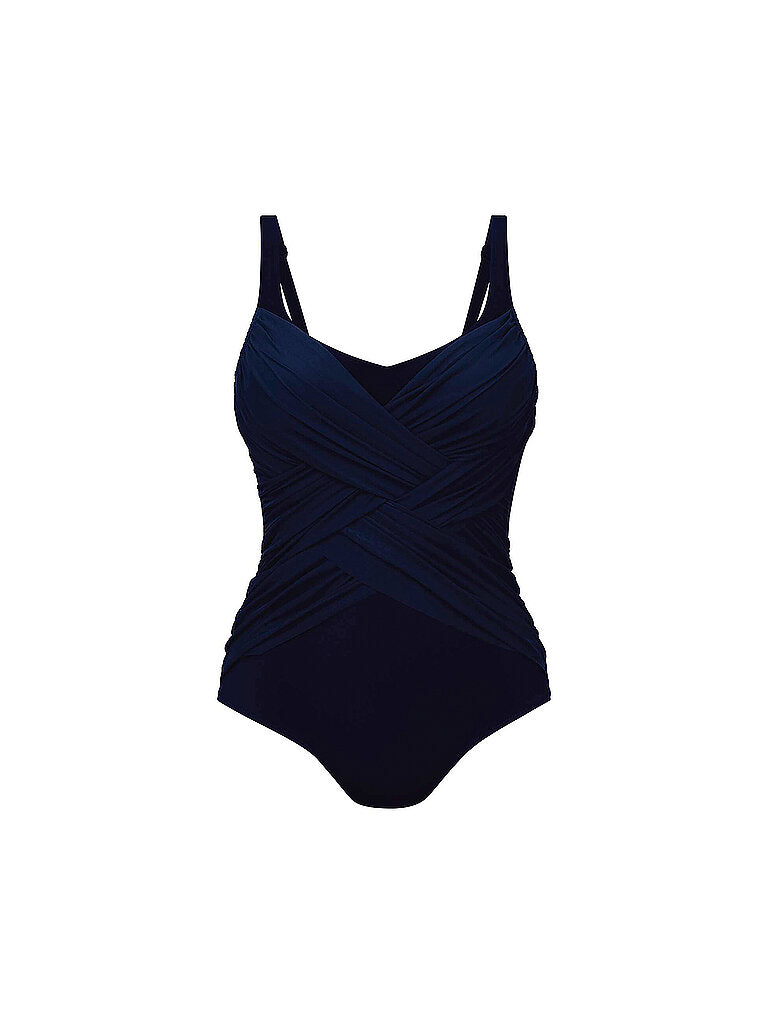 Anita Aileen Mesh Control One-Piece Swimsuit - Dark Blue - M4 7210