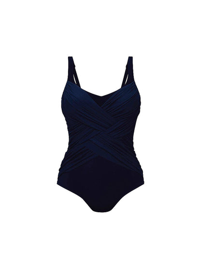 Anita Aileen Mesh Control One-Piece Swimsuit - Dark Blue - M4 7210