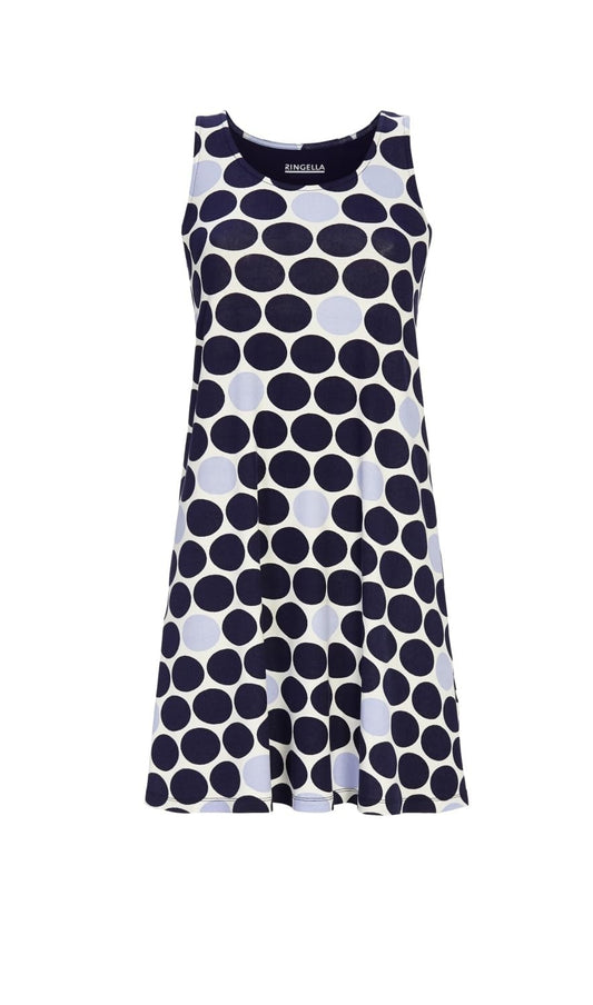 Ringella Sleeveless Polka Dot Dress - Navy - 40 /M - 42 11 025