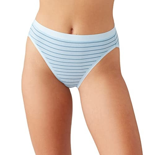 Wacoal Hi-Cut Cotton Brief Panty - Angel Falls Stripe - 879362 487