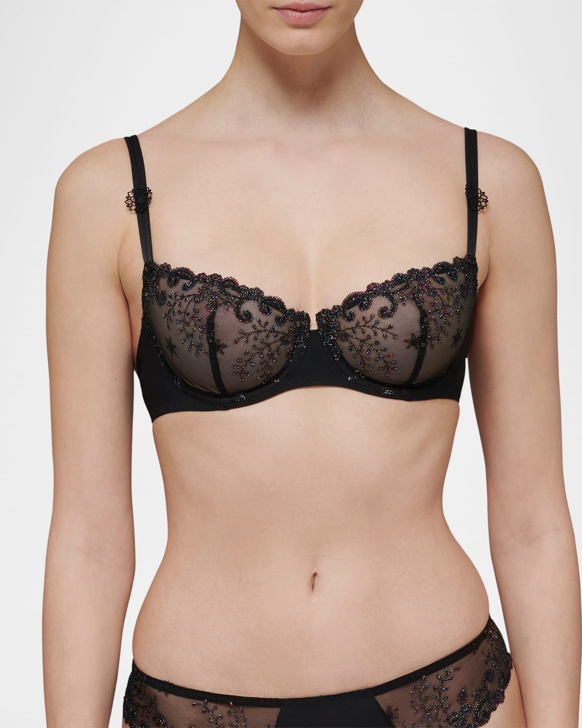 Simone Perele Delice Demi Cup Balcony Bra - Gem/Black