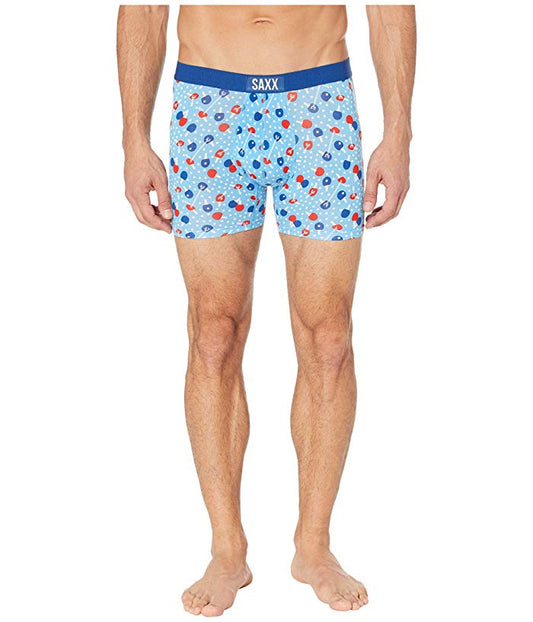 Saxx Vibe Boxer Brief - Blue Ping Pong - Size S - SXBM35  BPP
