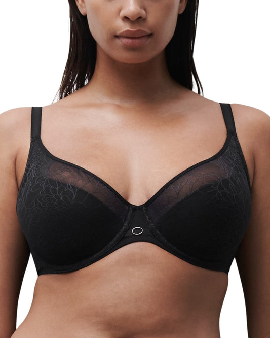 Chantelle Lightweight Plunge Bra, Size 32D Black