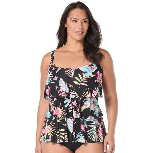 Beach House Endless Summer Women's Tiered Tankini - Black - HW3K096 001