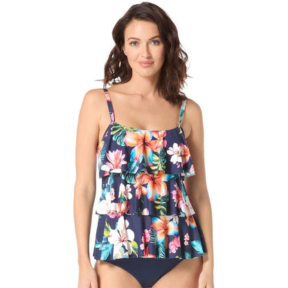 Beach House Vibrant Vacay Jane Ruffle Tankini -Admiral - H5K025 511