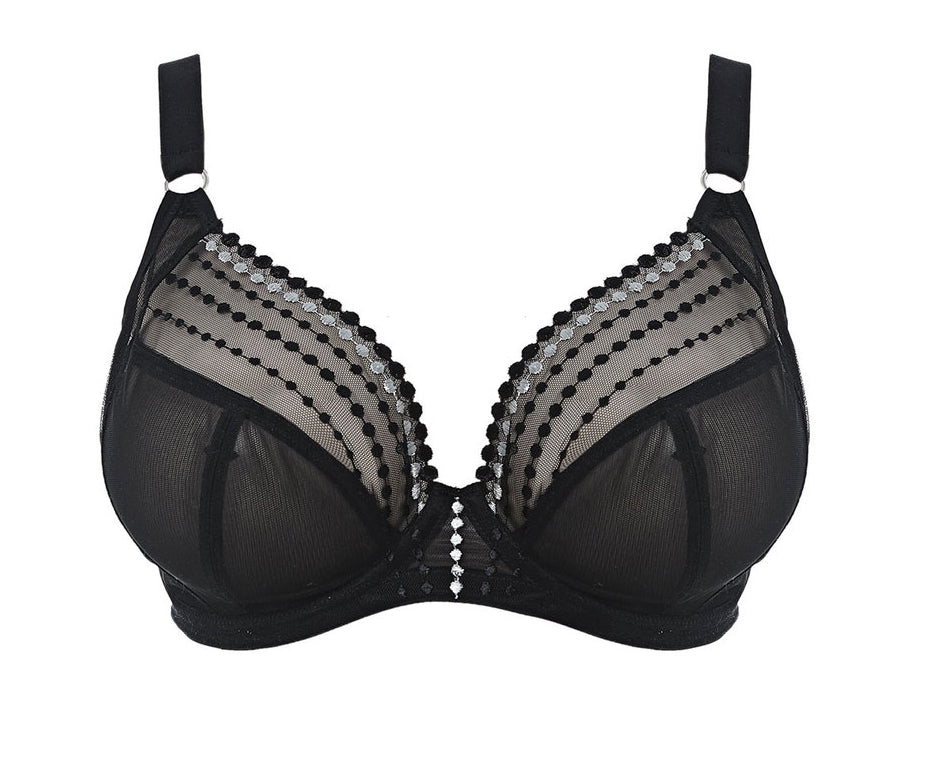 Elomi Matilda Underwired Plunge Bra - 40K - Black - EL8900 BLK