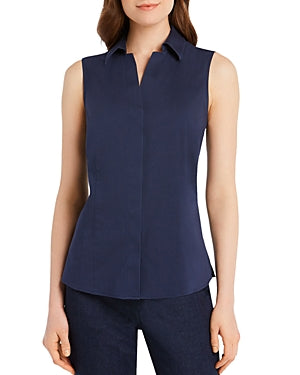 Foxcroft Taylor Sleeveless Non-Iron Shirt - Navy - 184886