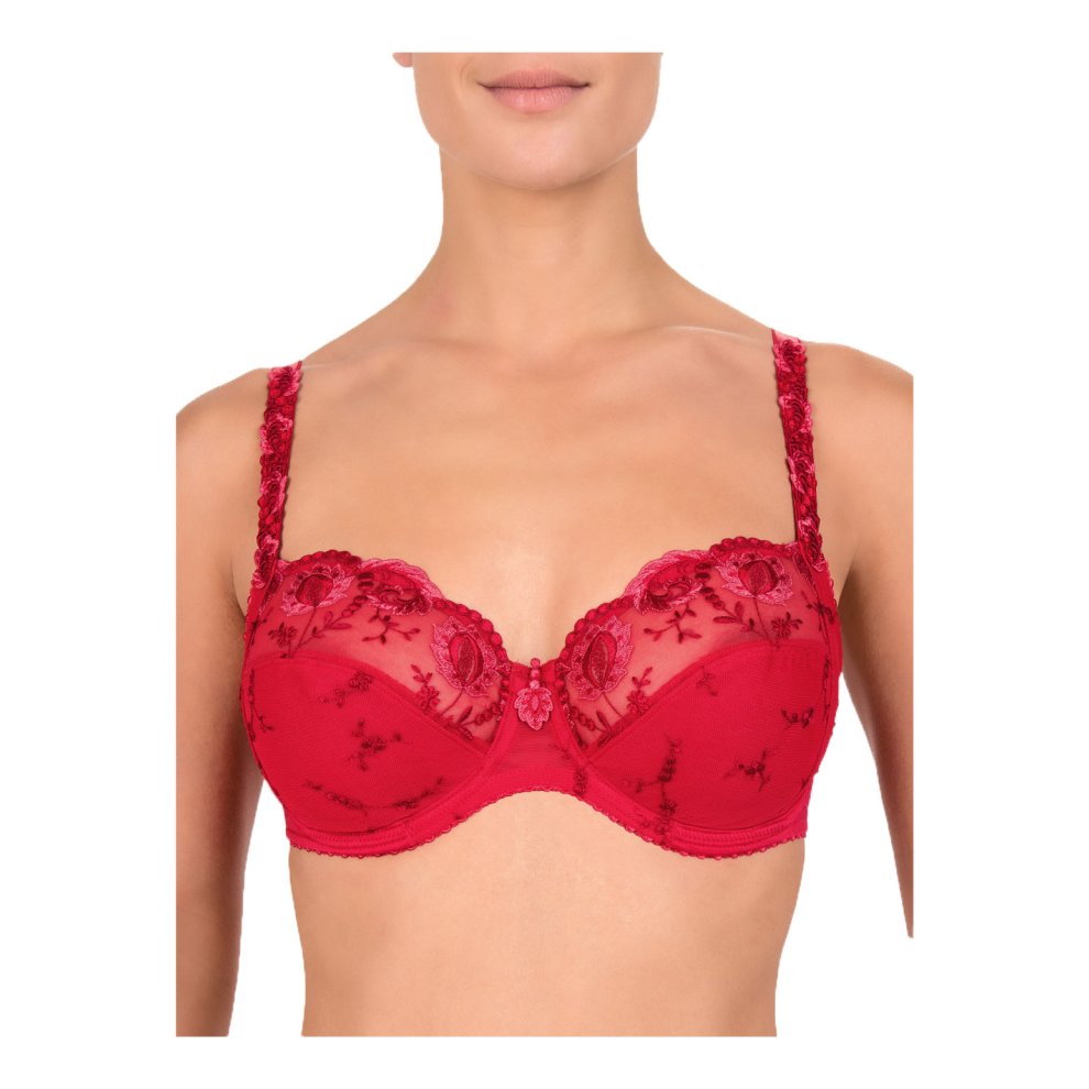 Conturelle  Provence Floral Embroidered Full Cup Bra - Tango Red - 80505 546