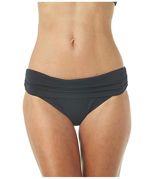 Jantzen Fold-Over Hipster Swimwear - Black - JZ221001H