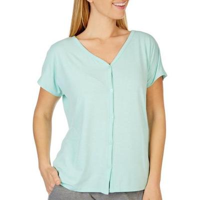 COOL GIRL Women's Button Down Pajama Top - C320102