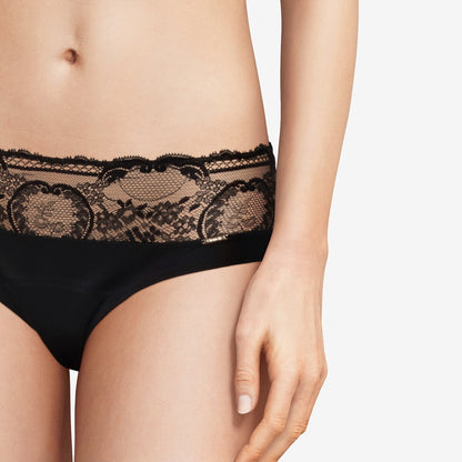 Chantelle Lace Hipster Heavy Flow Period Pants - Black - C15L40