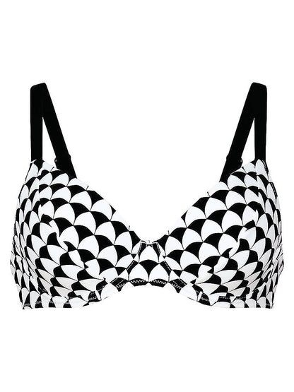 Anita, Rosa Faia Celine Swim Top - Black/White - M2 8755-1