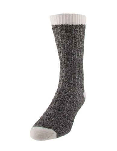 McGregor Men's Black Wool-Blend Work Socks - Black - MMY225