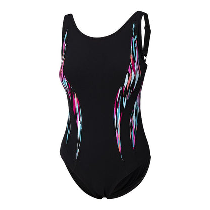 Gabar Women's Scoop Neck Splice, One Piece Swimsuit Size 12 - Black - G3D405