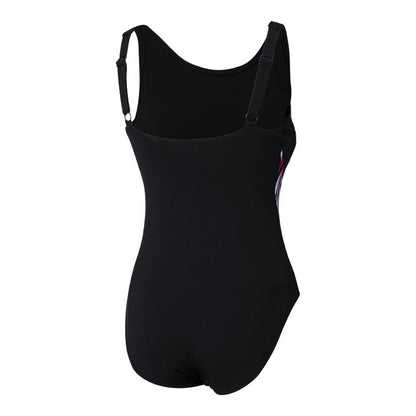 Gabar Women's Scoop Neck Splice, One Piece Swimsuit Size 12 - Black - G3D405