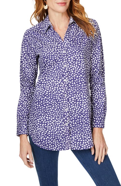 Foxcroft Iris Bloom Faith Tunic, Non-Iron - Rainfall - 197353