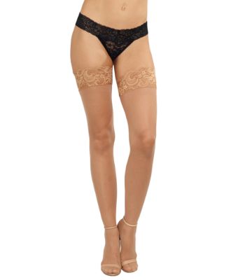 Dreamgirl Sheer lace thigh highs - Nude - 0005, 0005X