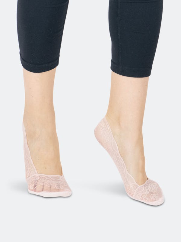 Pudus Almost Naked No-Show Lace Liner M/L - Blush - MBJR