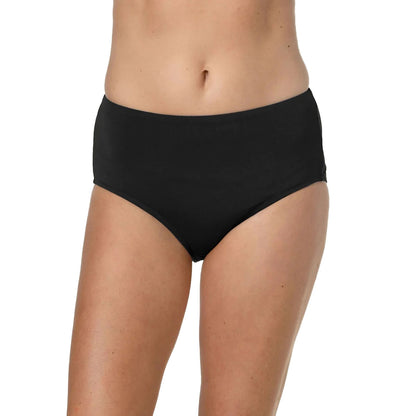 Jantzen Comfort Core Swim Brief Bottoms - Black - JZ23171H