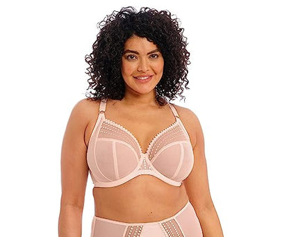 Elomi Matilda Underwired Plunge Bra - size 42 I - Purl Blush Pink - EL8900 PLH