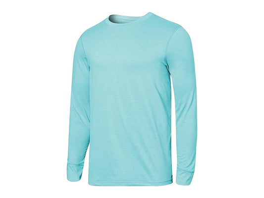 Saxx Cooling long sleeve crew neck tee - Light Aqua Heather - SXLT45 QHL