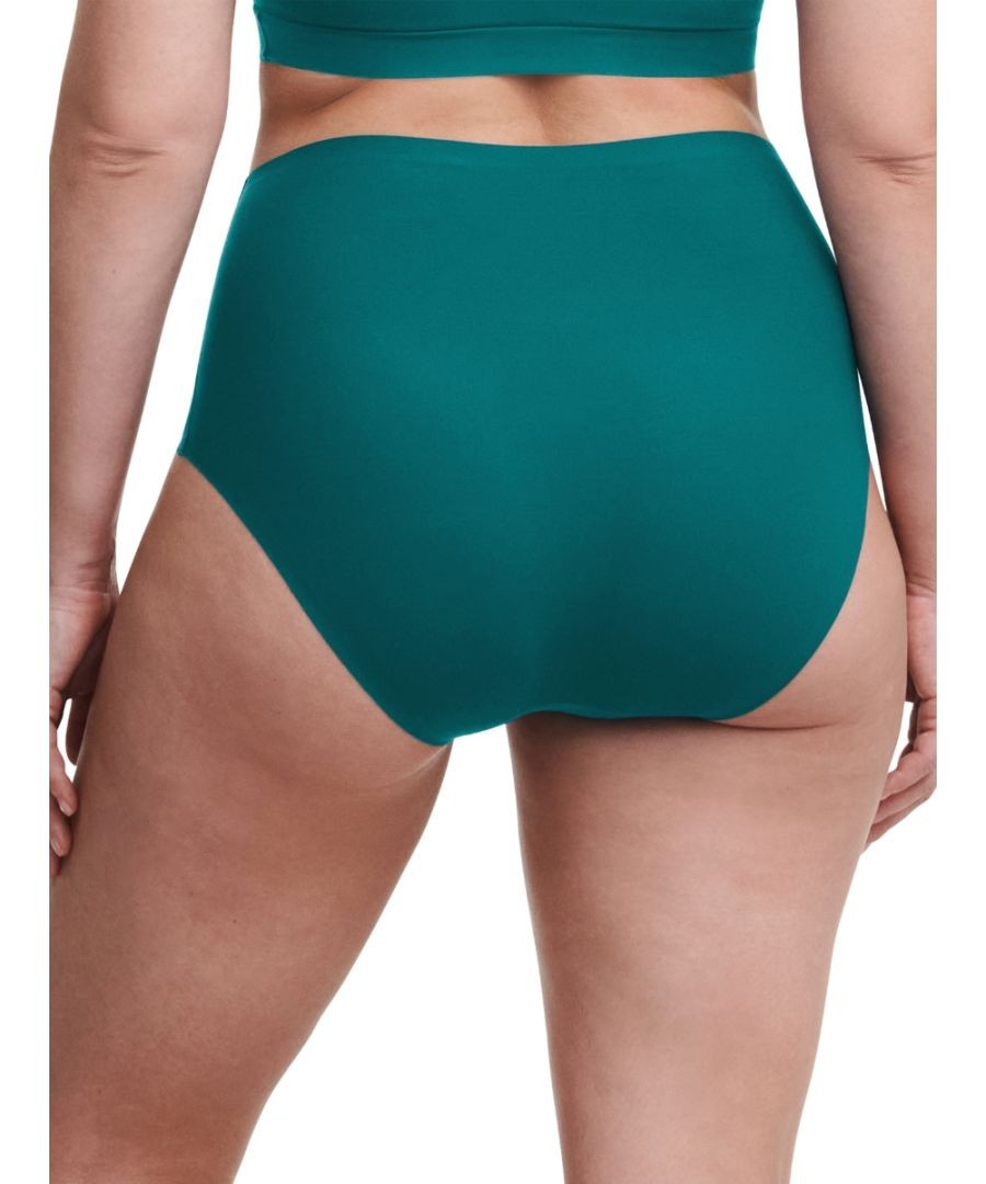 Chantelle High Waist Plus Size Full Brief - Emerald - C11370